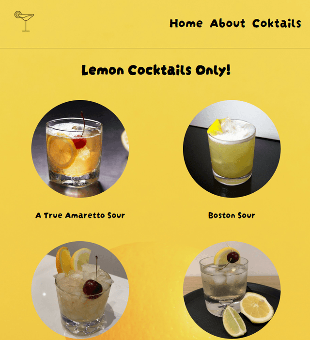 Lemon Cocktails by React